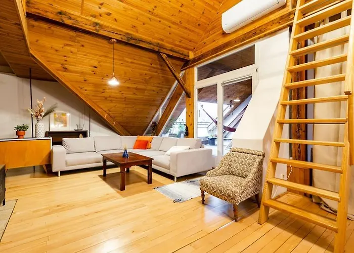 Rooftop 180m2 Loft With Private Sauna, Apartment Pressburg